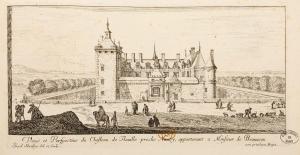 Veuë et Perspective du Chasteau de Fleuille proche Nancy, appartenant a Monsieur de Beauveau.