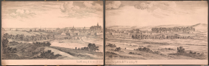 232.28  Profil de la Ville de Metz en Lorraine: veue du coste de la porte MazelIsrael Silvestre delin. et Sculp. 1667 H : 417 L : 1325 - H. 417 ; L. 662 mm (1re planche) - H. 417 ; L. 663 mm (2de planche)
 Cuivre pour la gravure Faucheux : 232.28  Baré : N° 588Crédit : Louvre,  Atelier de la chalcographie INV 3153 C/1 Recto et 3153 C/2 Recto