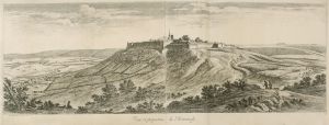 232.31 Veue et perspective de Mommedy.Israël Silvestre delin et sculpsit 1669.H : 370 L : 996 - Estampe en deux planches, destinées à être réunies.
 Faucheux : 232.31  Baré : N° 592Crédit : Bibliothèque Sainte-Geneviève (Paris, FRANCE) Cote : FOL W 183 INV 245 RES (P42)