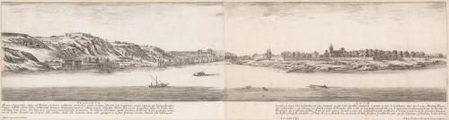 234.1 Lyon. Dessinée et gravée par I. Silvestre Avec priuilege du Roy. A Paris chez Pierre Mariette, rue S. Jacques a l'Esperance.H : 218 L : 818 - en deux feuilles destinées à être réunies.
 Faucheux : 234.1  Baré : N° 523