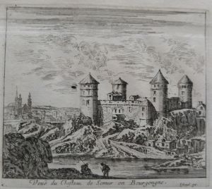 234.20 Veuë du Chasteau de Semur en Bourgongne.Israël ex. Israël Silves.H : 94 L : 108
 Faucheux : 234.20  Baré : N° 657