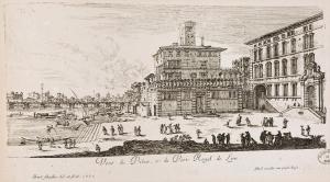 234.35 Veuë du Palais, et du Port Royal de Lion.Israël Silvestre del. et fecit. 1652. Israël excudit cum priuil. Regis.H : 133 L : 256
 Faucheux : 234.35  Baré : N° 556Crédit : Bibliothèques de Nancy, P-FG-AL-00038 P. 103