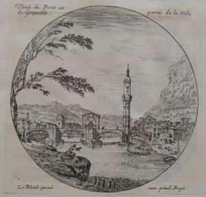222.3 renvoi vers 24.3 Veuë du Pont et partie de la Ville de Grenoble.
 Faucheux : 222.3  Baré : N° 478