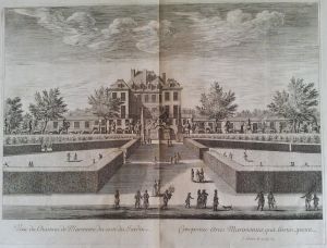 242.1 Veüe du Chasteau de Marimont, du costé du Jardin.I. Silvestre del. et sculp. 1673H : 372 L : 495
 Faucheux : 242.1  Baré : N° 568Crédit : Grégoire de Silvestre
