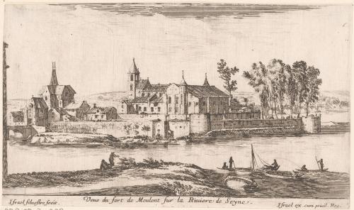 Veue du fort de Meulent sur la riviere de Seyne.