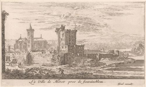 260.1 La Ville de Moret pres de fontainebleau.Israël excudit.H : 102 L : 170
 Faucheux : 260.1  Baré : N° 599