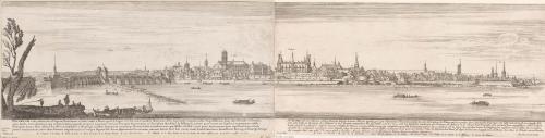 263.1 NEVERS est une ville tres célèbre, située sur les bords de Loire.De Lincler. (delin.) Israël Siluestre sculp.Cum priuil. Regis Mariette excudit Parisijs.H : 204 L : 824 - en deux feuilles réunies.
 Faucheux : 263.1  Baré : N° 619