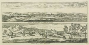 27.1 Profil de la ville de Turin.Avec priuilege du Roy.H : 140 L : 558
 Faucheux : 27.1Crédit : gallica.bnf.fr