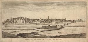 27.3 Profil de la ville de Badaios, en Espagne.Avec priuilege du Roy.H : 280 L : 554
 Faucheux : 27.3