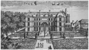 287.21 Chasteau de Ruel.Gravé par Silvestre.H : 85 L : 149
 Faucheux : 287.21  Baré : N° 332Crédit : Amicale des alsaciens et lorrains de rueil-malmaison