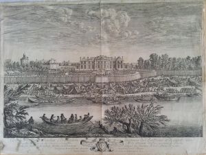 296.1 Veüe de la Maison de St Ouen.I. Siluestre delineauit ad vivum et sculpsit parisiis.1672.H : 372 L : 498
 Faucheux : 296.1  Baré : N° 365Crédit : Grégoire de Silvestre