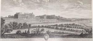 298.1 Veüe et Perspective de la Maison de Sceaux du costé du Jardin, appartenant a Monseigneur Colbert.Israël Silvestre delin. et sculp. cum priuil. Regis.H : 398 L : 830
 Faucheux : 298.1  Baré : N° 366Crédit : Aimable envoi des Amis de Sceaux