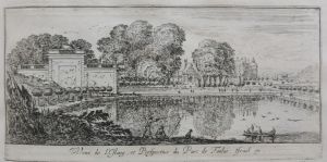 303.10 Veuë de l'Estang, et Perspective du Parc de Tanlai.Israël ex.H : 92 L : 192
 Faucheux : 303.10  Baré : N° 669
