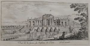 303.12 Veuë de la Grote du Chasteau de Tanlai.Israël excudit.H : 91 L : 192
 Faucheux : 303.12  Baré : N° 671