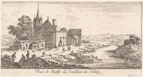 303.13 Veuë de l'Eglise des Cordeliers de Tanlay.Israël ex.I. Silvestre fecit.H : 87 L : 163
 Faucheux : 303.13  Baré : N° 672