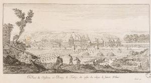 Veuë du Chasteau et Bourg de Tanlay, du coste du vilage de sainct Vilmé.