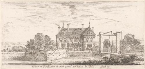 303.8 Veue et Perspective du vieil portail du Chasteau de Tanlai.Israël ex.H : 87 L : 182
 Faucheux : 303.8  Baré : N° 667