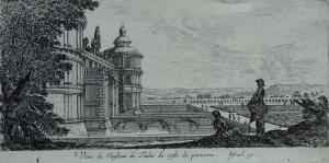 303.9 Veue du Chasteau de Tanlai du coste du parterre.Israël ex.H : 93 L : 187
 Faucheux : 303.9  Baré : N° 668