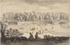 311.10 Veve de la fontaine de la covronne de Vavx.Avec priuilege du Roy.
 Dessin pour la gravure Faucheux : 311.10  Baré : N° 699Crédit : © Louvre, Cabinet des Arts Graphiques, Inv. 33025Anne ALLIMANT-VERDILLON