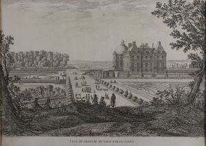 311.6 Veve dv chateav de Vavx par le costeIsraël Silvestre delineauit et sculpsit Cum Priuil. Regis.H : 371 L : 516
 Faucheux : 311.6  Baré : N° 695Crédit : Anne ALLIMANT-VERDILLON
