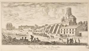 317.25 Veuë de la Pompe de Versailles.Bibliothèques de Nancy, P-FG-AL-00039H : 144 L : 257
 Faucheux : 317.25  Baré : N° 393Crédit : Bibliothèques de Nancy, P-FG-AL-00039