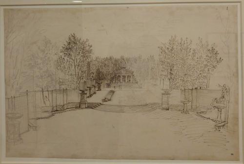 317.501 Bosquet de l'arc de triomphe à Versailles
 Dessin pour la gravure Faucheux : 317.501Crédit : Louvre INV. 33020 - Photo FdS