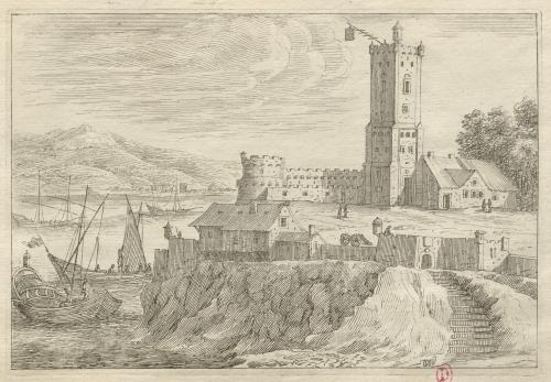 366.1 Une citadelle construite sur un rocher.H : 98 L : 146
 Faucheux : 366.1Crédit : Bibliothèque de l'Institut national d'histoire de l'art, collections Jacques Doucet, 4 EST 115  - Crédit photo : INHAImage sous licence ETALAB
 