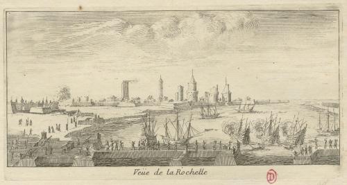 375.640 Veüe de La RochelleH : 80 L : 155
 Hors Faucheux  Baré : N° 640Crédit : Bibliothèque de l'Institut national d'histoire de l'art, collections Jacques Doucet, 4 EST 115  - Crédit photo : INHAImage sous licence ETALAB
