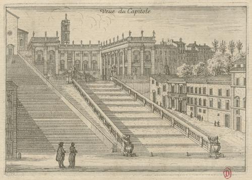 375.779 Veüe du Capitole (en haut)H : 100 L : 142
 Hors Faucheux  Baré : N° 779Crédit : Bibliothèque de l'Institut national d'histoire de l'art, collections Jacques Doucet, 4 EST 115  - Crédit photo : INHAImage sous licence ETALAB