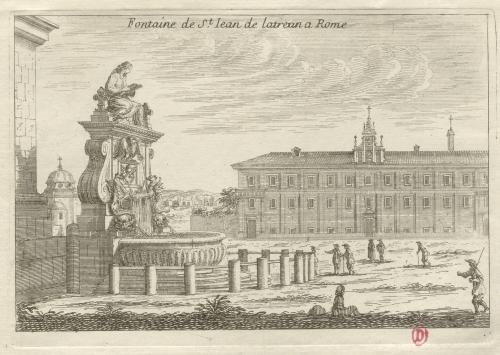 375.781 Fontaine de St Jean de Latrean à Rome.
 Hors Faucheux  Baré : N° 781Crédit : Bibliothèque de l'Institut national d'histoire de l'art, collections Jacques Doucet, 4 EST 115  - Crédit photo : INHAImage sous licence ETALAB