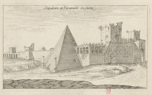 375.792 Sepulcre et Piramide de Sesto.H : 87 L : 143
 Hors Faucheux  Baré : N° 792Crédit : Bibliothèque de l'Institut national d'histoire de l'art, collections Jacques Doucet, 4 EST 115  - Crédit photo : INHAImage sous licence ETALAB