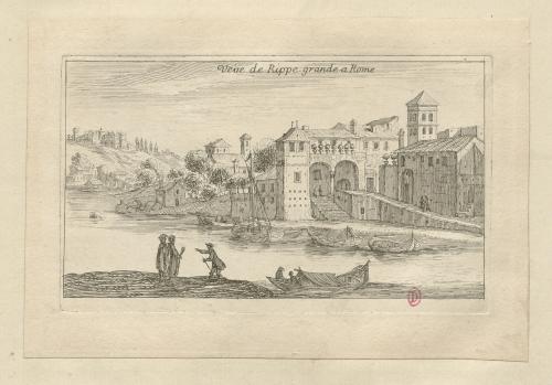 375.793 Veuë de Rippe-Grande a Rome.
 Hors Faucheux  Baré : N° 793Crédit : Bibliothèque de l'Institut national d'histoire de l'art, collections Jacques Doucet, 4 EST 115  - Crédit photo : INHAImage sous licence ETALAB