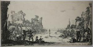 376.2 Le martyre de Saint SébastienIsrael Silvestre ex. cum priviL Regis. - Callot in et fec.H : 165 L : 327
 Hors Faucheux