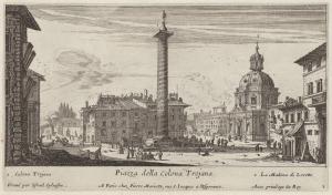 4.1 Piazza della Colona Trojana.Gravé par Israël Sylvestre. Avec priuilege du Roy.H : 115 L : 200
 Faucheux : 4.1  Baré : N° 828