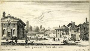 4.4 Scola qreca ouero bocca della verita.Gravé par Israël Sylvestre Avec priuilege du Roy.H : 114 L : 200
 Faucheux : 4.4  Baré : N° 831