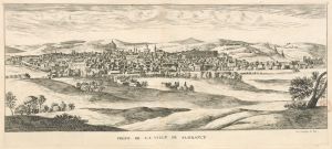 41.1 Profil de la ville de Florance.Avec priuilege du Roy.H : 254 L : 555
 Faucheux : 41.1  Baré : N° 725Crédit : Bibliothèque Nationale de France