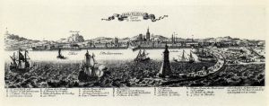 45.1 Vue de Barcelone du côté de la mer.
 Faucheux : 45.1  Baré : N° 720
