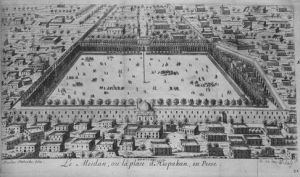 46.2 Le Meidan, ou la place d'Hispahan, en PerseA Daulier, Deslandes, delin. I. S. f.H : 161 L : 288
 Faucheux : 46.2  Baré : N° 983