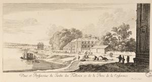 49.3 Veuë et Perspective du Iardin des Tuilleries et de la Porte de la ConferenceBibliothèques de Nancy, P-FG-AL-00039H : 125 L : 241
 Faucheux : 49.3  Baré : N° 65Crédit : Bibliothèques de Nancy, P-FG-AL-00039
