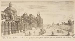 Veuë du Dôme du Palais des Tuilleries, dans lequel est un grand Escalier rampant de figure ouale, estimé le plus beau de l'Europe.
