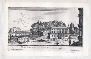 5.5 Palais de la Vigne du Cardinal Pie, proche le Colisée.Gravé par Israël Silvestre. Avec priuil. du Roy.H : 115 L : 196
 Faucheux : 5.5  Baré : N° 842