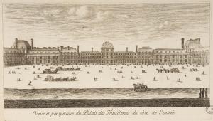 Veüe et perspective du Palais des Thuilleries du côté de l'entrée