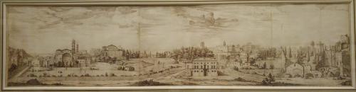 500.43 Vue du Forum depuis le Colisée
 Dessin (Hors Faucheux)Crédit : Fondation Custodia, collection Frits Lugt, 4996 / Photo FdS