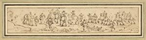 500.49 Cavaliers traversant un champH : 36 L : 188
 Dessin (Hors Faucheux)Crédit : Passé à Drouot le 30 juin 2021.