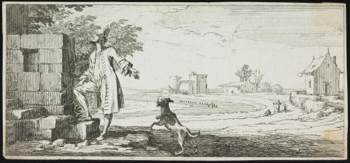 500.72 Homme et chien près d'une baieH : 72 L : 156
 Hors FaucheuxCrédit : National Galleries of Scotland - P 7827