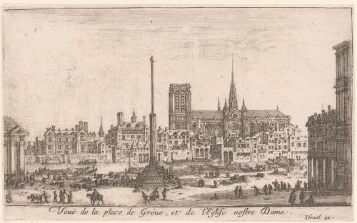 128.1 renvoi vers 51.10 Veuë de la place de Gréue et de l'Eglise nostre Dame.
 Faucheux : 128.1  Baré : N° 176