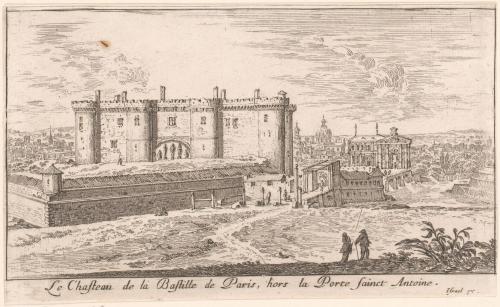 51.12 Le Chasteau de la Bastille de Paris, hors la Porte sainct Antoine.Israël ex.H : 97 L : 164
 Faucheux : 51.12  Baré : N° 12