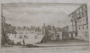 292.7 renvoi vers 52.14 Veuë de l'entrée du vieux Chasteau de Saint Germain en Laye.I. Silvestre sculp. Israël excud. cum priuil, Regis.H : 137 L : 242
 Faucheux : 292.7