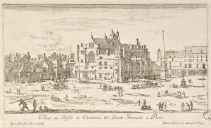 89.1 renvoi vers 52.5 Veuë de l'Eglise et Cimetiere des saincts Innocens a Paris.
 Faucheux : 89.1  Baré : N° 111