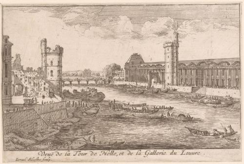 159.3 renvoi vers 53.2 Veuë de la Tour de Nelle, et de la Gallerie du Louvre.
 Faucheux : 159.3  Baré : N° 50